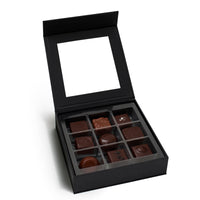 Feve 9pc Natural Collection, milk chocolate, dark chocolate, natural chocolate, chocolate truffles